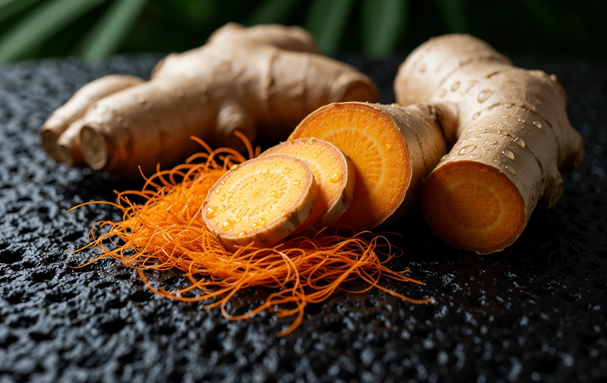Fresh Indonesian botanical roots